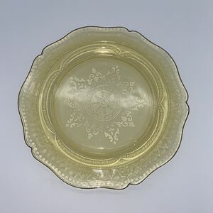 Vintage Federal Patrician Yellow Depression Glass Serving Plate Dish 11”